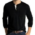 thumbnail image 1 of Honeeladyy Men Round Neck Muscle Pullover Top,Men Long-Sleeve Beefy Muscle Basic Solid Pure Color Blouse, 1 of 3