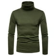 thumbnail image 1 of Honeeladyy Men Round Neck Muscle Pullover Top,Men Solid Turtleneck T-shirt Casual Slim Fit Pullover Warm Bottoming Shirt, 1 of 4