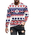 thumbnail image 1 of Honeeladyy Men's 3D Print T-Shirts Christmas Print Tee Long Sleeve Round Neck Pullover Tops #Dl-Multicolor-XL, 1 of 5