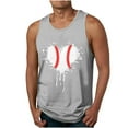thumbnail image 1 of Honeeladyy Men's 3D Printing Tank Top New Men's Baseball 3d Printing Tank Top Casual Sports Sleeveless T-shirt Tank Top/shirt Blouses, 1 of 4