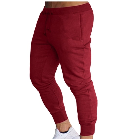 Honeeladyy Men's Athletic Gym Workout Running Drawstring Joggers Pants with Pockets Mens Work Pants