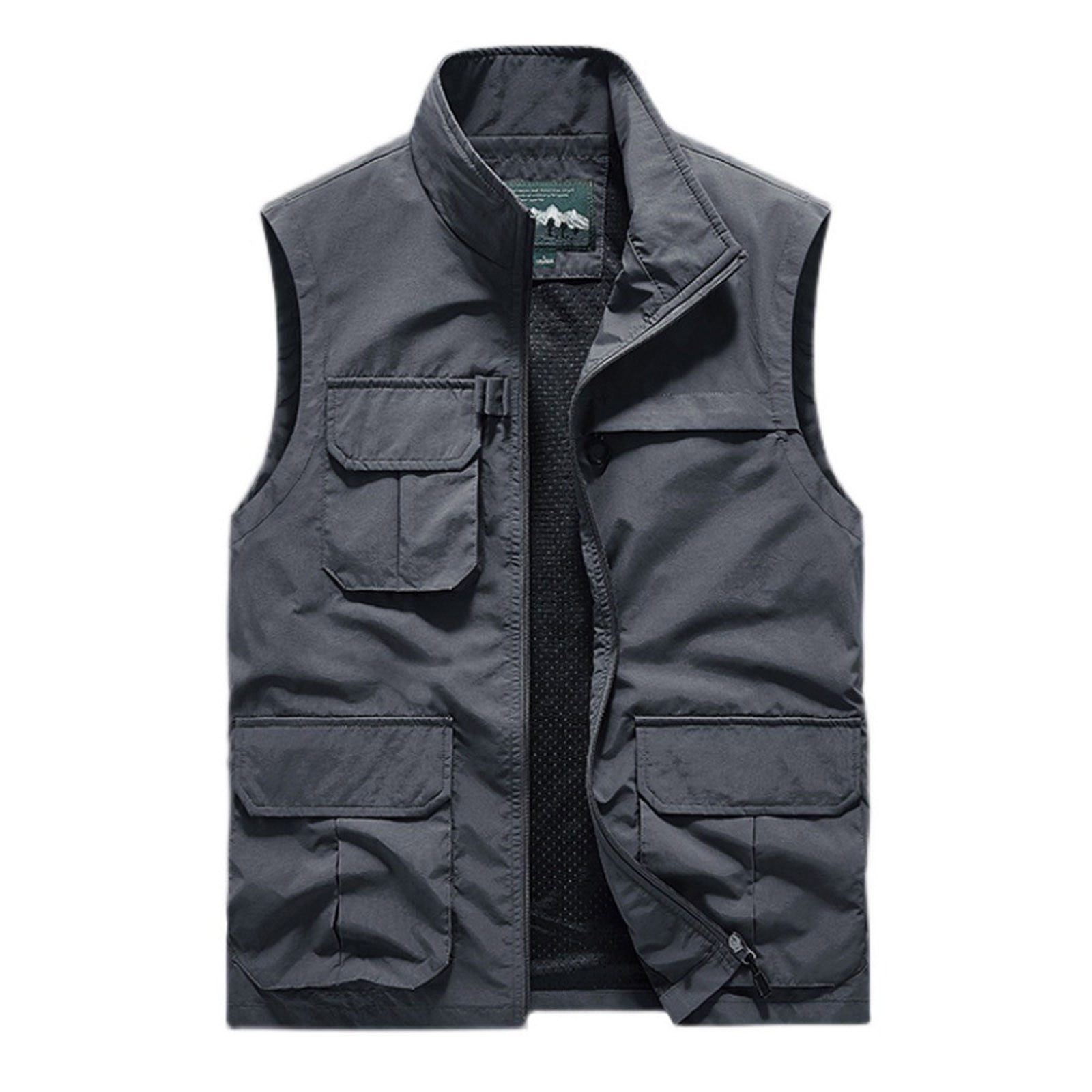 Honeeladyy Men's Outdoor Work Vest Fishing Travel Photo Cargo Vest Jacket with Multi Pockets Black Xxxxl, Size: 14(4XL)