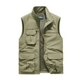 thumbnail image 1 of Honeeladyy Men's Outdoor Work Vest Fishing Travel Photo Cargo Vest Jacket with Multi Pockets Khaki XXXXXL, 1 of 8