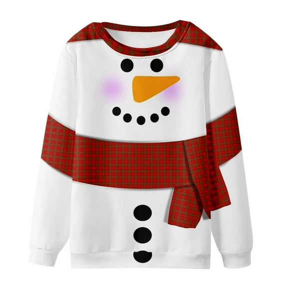 Honeeladyy Men's Pullover Hoodie,Men Casual Fashion Round Neck Sweatshirt Christmas 3D Digital Printing Pullover Long Sleeve Tops