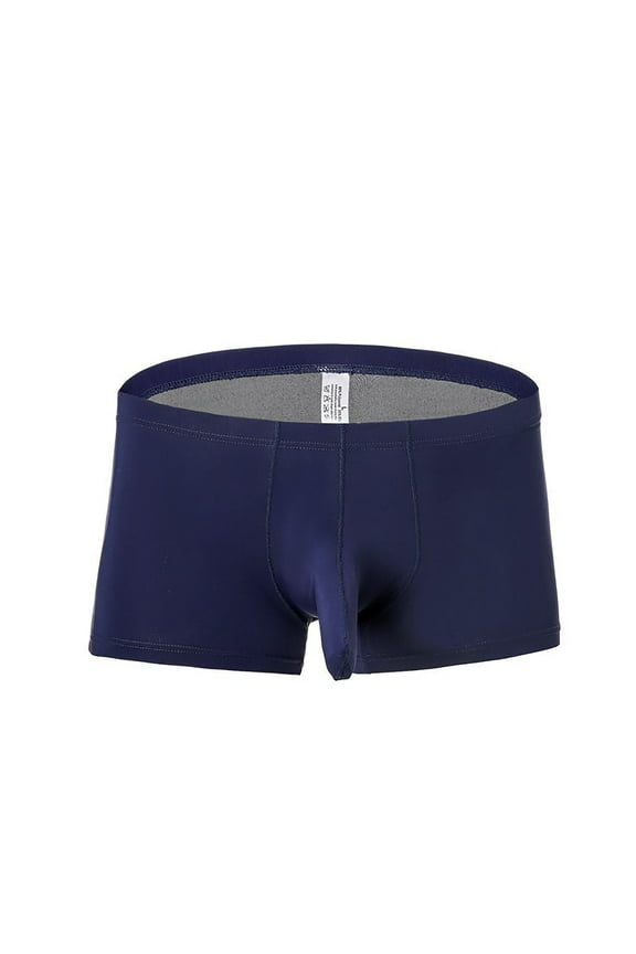 Men's Summer Thin Transparent Ice Silk Boxers Soft Breathable Men's Fashion Boxer Shorts Mesh Breathable Attractive Underpants