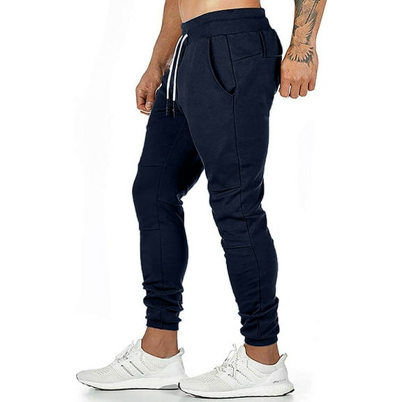 Honeeladyy Men's Sweatpants with Zipper Pockets Tapered Joggers for Men Athletic Pants for Workout, Jogging, Running Dress Pants for Men