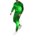 thumbnail image 1 of Honeeladyy Men's Tracksuit 2 Piece Long Sleeve Print Pullover Jogging Track Suit Athletic Casual Sweatsuit #Gd-Green-M, 1 of 5
