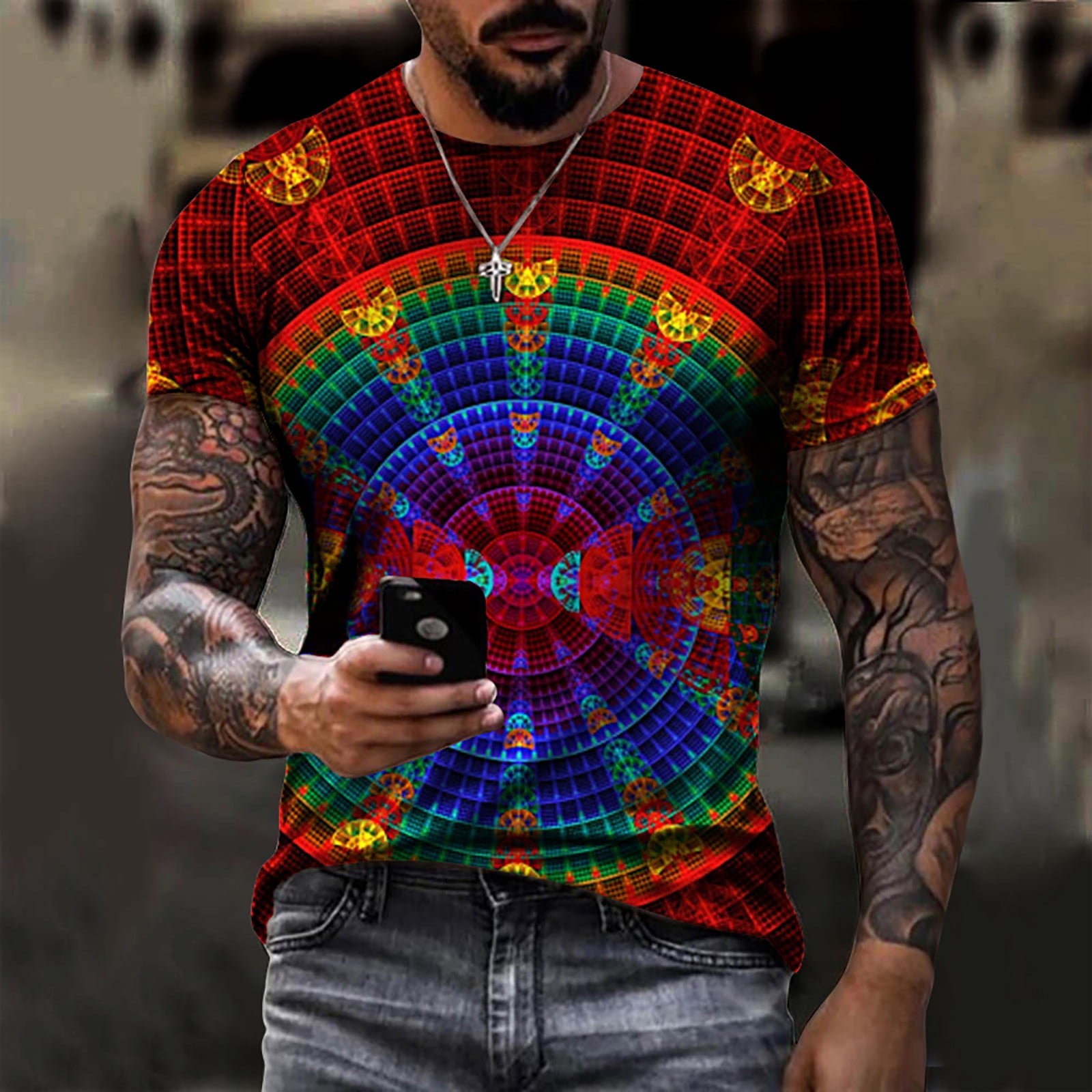 Honeeladyy Men's Unisex Daily T Shirt 3D Print Graphic Prints Animal ...