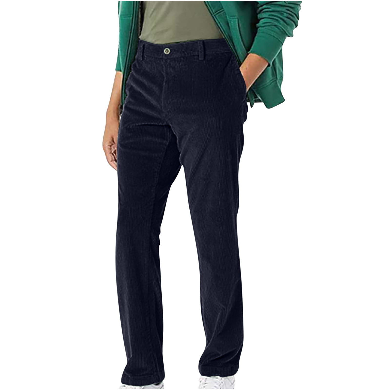 Honeeladyy Mens Corduroy Expandable Waist Classic Loose Honeeladyy Mens Corduroy Expandable Waist Classic Loose