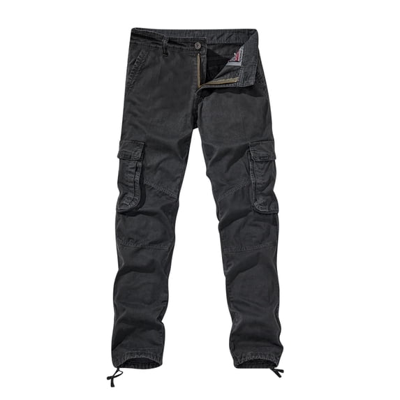 Honeeladyy Mens Denim Work Pants Jeans with Multi Pocket Outdoor Cargo Jogger Pant Work Hiking Tactical Loose Straight Trousers Christmas Gifts Gray XL