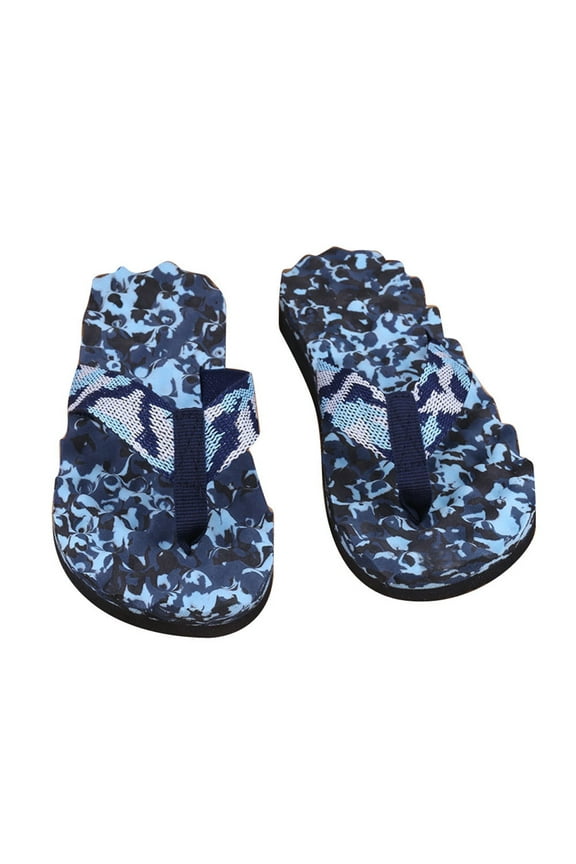 Mens Flip Flops Sandals Shower Flip Flop Slides Lightweight Camouflage Print Flat Beach Slippers