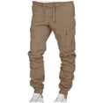 thumbnail image 1 of Honeeladyy Mens Jogger Pants, Men's Casual Slim Fit Workout Bodybuilding Sweatpants with Zipper Hiking Pants for Men, 1 of 4