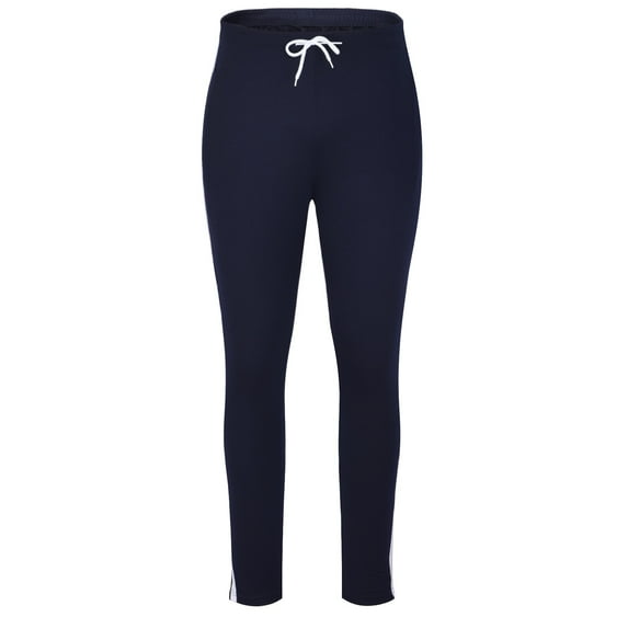 Honeeladyy Mens Joggers Pants Elastic Waist Drawstring Tapered Sweatpants Lightweight Solid Color Pants with Pockets Christmas Gift for Dad Navy L