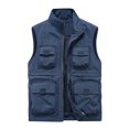thumbnail image 1 of Honeeladyy Mens Lightweight Quick Dry Outdoor Multi Pockets Fishing Hiking Vest Dark Blue M, 1 of 3