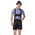 thumbnail image 1 of Honeeladyy Mens Oktoberfest Outfit Set Shirts and Shorts 2 Piece Set with Hat #Ob-Blue-M, 1 of 9