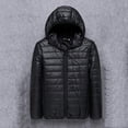 thumbnail image 1 of Honeeladyy Mens Puffer Jacket,Winter Lightweight Waterproof Hooded Parka jacket Warm Thicken Ski Coat Black XXXXXL, 1 of 3