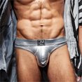 thumbnail image 1 of Honeeladyy Mens Reduced Underwear Attractive Passionate Hot Cracked Leather T-shaped Sports Hip-lifting And Protruding Men's Underwear, 1 of 6