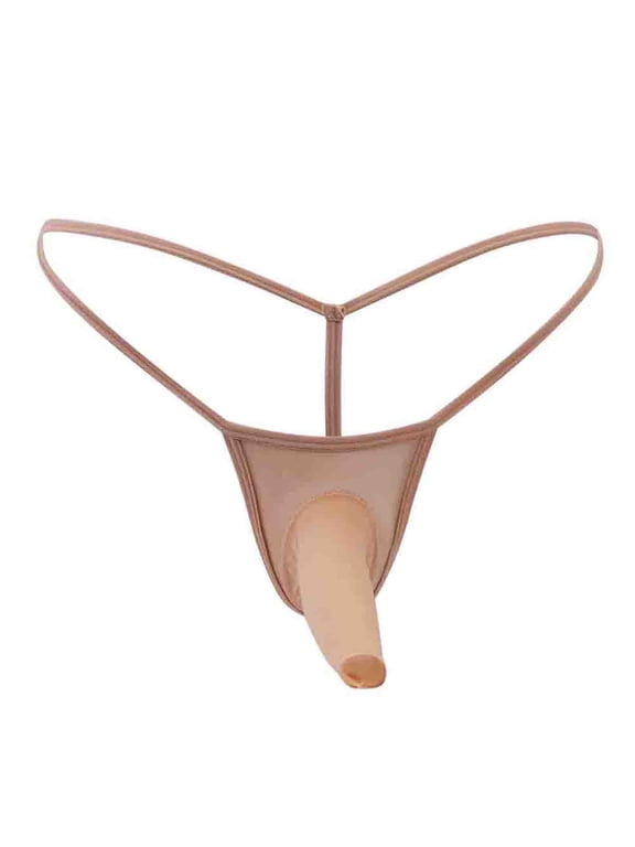 Mens Reduced Underwear G-string Stockings Cover Silky Sheer Mesh Transparent T Pants Single Ding Underwear Men