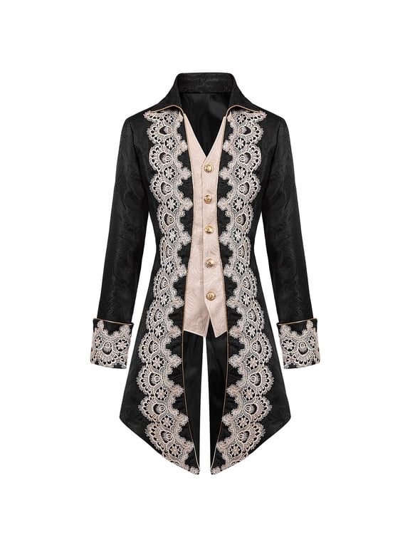 Mens Tuxedo Jacket Tails Slim Fit Tailcoat Dress Coat Swallowtail Dinner Party Wedding Blazer Suit