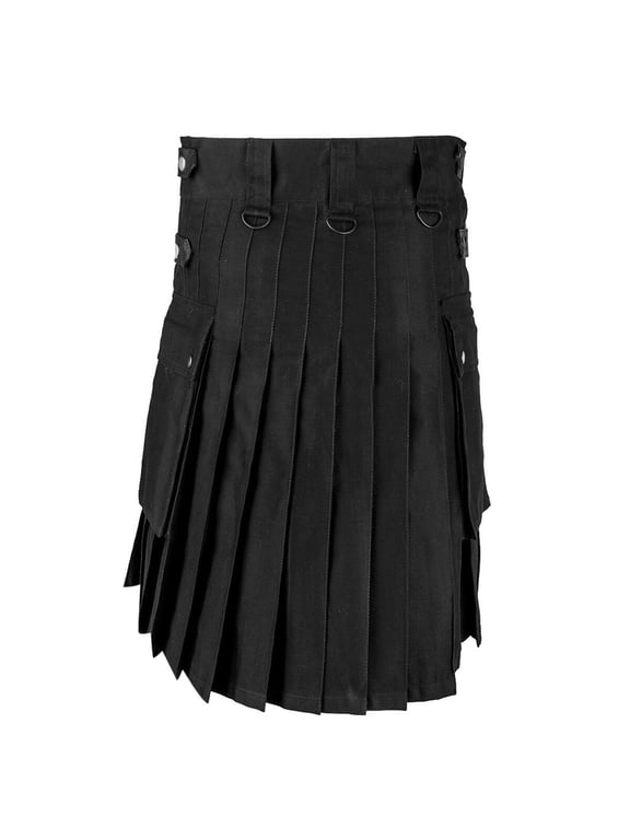 Mens Vintage Kilt Scotland Gothic Fashion Kendo Pocket Skirts Scottish Clothing Hiking Pants for Men