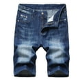 thumbnail image 1 of Honeeladyy Mens Zip Pocket Denim Shorts Stretchy Outdoor Jeans Shorts, 1 of 9