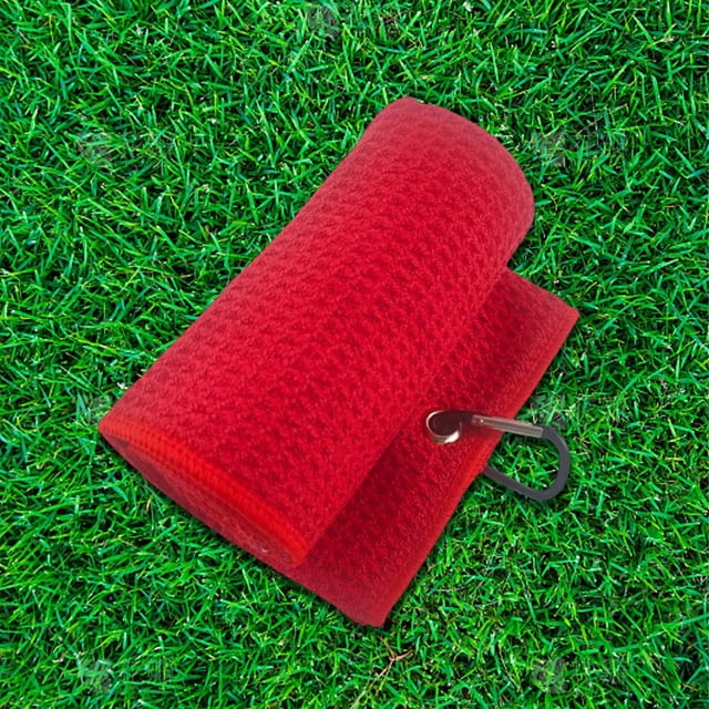 Honeeladyy Microfiber Golf Towel (16" X 16") with Carabiner Clip, Waffle Pattern Golf Towel with Hook Quick Dry Golf Cleaning Towel for Golfers, Gym & Outdoor Activities