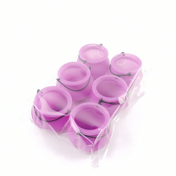 Honeeladyy Mini Cauldron with Handle, Small Plastic Candy Kettle Bucket for St.Patrick's Day, Halloween Party Favor, Pack of 6