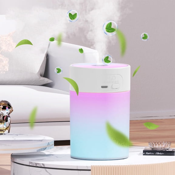 Honeeladyy Mini Humidifier, 200ml Small Cool Mist Humidifier, USB Personally Desktop Humidifier for Baby Bedroom Travel Office Home Car, Long-lasting, 2 Mist Modes, Super Quiet, White