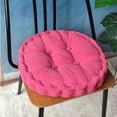 thumbnail image 1 of Honeeladyy Non Slip Chair Cushions for Dining Chairs, Solid Color Kitchen Chair Cushions 13.78"x13.78" Round Corduroy Chair Pads Comfortable Thickened and Soft Seat Cushion for Indoor Seat, Hot Pink, 1 of 6