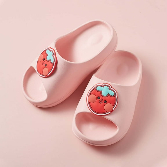 Honeeladyy Non-Slip Slippers Summer Water Shoes Summer Men's And Women's Baby Eva Soft Bottom Fruit Children Slippers