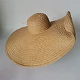 thumbnail image 1 of Honeeladyy Oversized Beach Straw Hats for Women Girls, Solid Color Extra Large Sun Visor Hat Wide Brims Summer Breathable Sun Protection and Shading Beach Hat for Outdoor Travel/Holiday/Beach Playing, 1 of 7