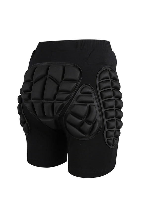 Padded Shorts Snowboarding Skiing for Women Men, Skating Butt Pad Guard, Impact Crash Pants Shorts Hip Protection Black L