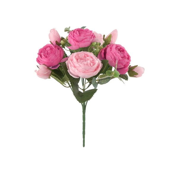 Honeeladyy Peony Artificial Flowers Vintage Fake Peony Silk Flowers for Home Decor Indoor Wedding Engagement Flowers Bouquets Faux Flowers Kitchen Centerpiece Table Decorations, 11.42 Inches