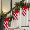 thumbnail image 1 of Honeeladyy Personalized Christmas Stockings, Cute Paw Print Red Christmas Stockings, 19.68 Large Knitted Striped Xmas Stockings for Christmas Holiday Decoration (1 Pcs), 1 of 5