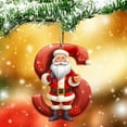 thumbnail image 1 of Honeeladyy Personalized Santa Christmas Ornament 26 Letters Hanging Pendant Ornaments 2024 Acrylic Initial Monogram Xmas Tree Decorations with Hanging Rope Unique Customized Fun Gift for Kids (S), 1 of 6