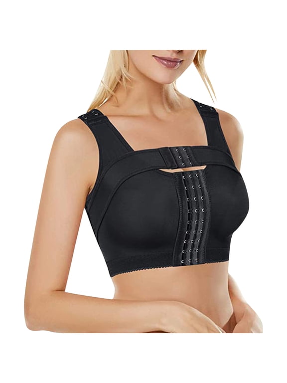 Post Surgery Bra Sports Bra Breast Augmentation High Support #Bl-Black-S