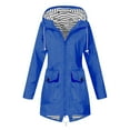 thumbnail image 1 of Honeeladyy Rain Coats for Women Waterproof Rain Jacket Lightweight Windbreaker Outdoor Hooded Trench Coat, 1 of 5