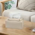 thumbnail image 1 of Honeeladyy Rectangle Tissue Box Cover, Leather Tissue Box Cover, Faux Leather Tissue Box Holder Long for Normal Rectangular Facial Tissue Box, 7.1x4.3x3.15in, Beige, 1 of 6