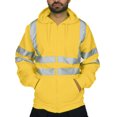 thumbnail image 1 of Honeeladyy Reflective Safety Jacket for Mens,High Visibility Zippered Work Construction Coats in Cold Weather Fall Cycling Jacket Yellow XL, 1 of 5