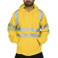 thumbnail image 1 of Honeeladyy Reflective Safety Jacket for Mens,High Visibility Zippered Work Construction Coats in Cold Weather Fall Cycling Jacket Yellow XXXXL, 1 of 5