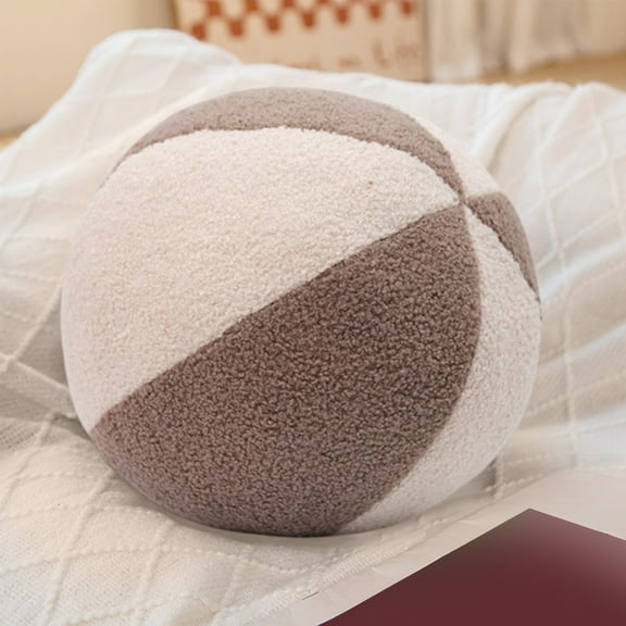 Honeeladyy Round Throw Pillow 11.81 Inch Pillow Toys, 3D Block Color Decorative Comfortable Soft Plush Fun Ball Shaped Pillow Light Weight Seat Pad Cushion for Couch, Chair, Floor, Sofa, Office, Car