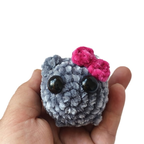 Honeeladyy Sad Hamster Meme Plush Keychain with Sound Cute Crochet Hamster Bow Keychain Cute Toy for Women Graduation Teacher Appreciation Gifts