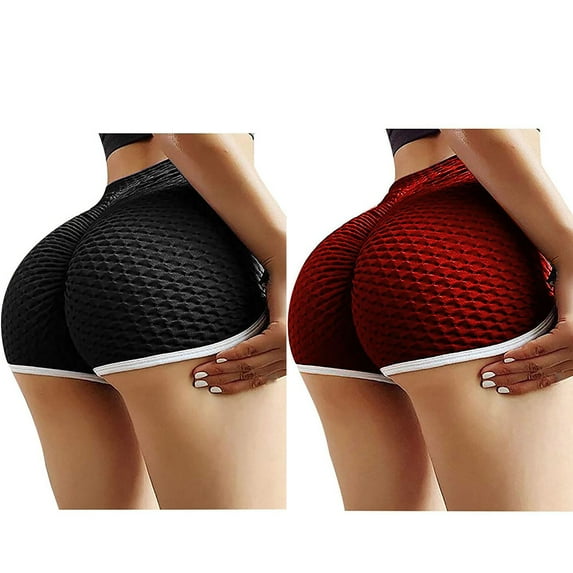 Lilgiuy Sales Online 1/2 PC Famous TIK_Tok Short Leggings for Women Butt Lifting Yoga Pants Workout Shorts Scrunch Booty Textured Pants