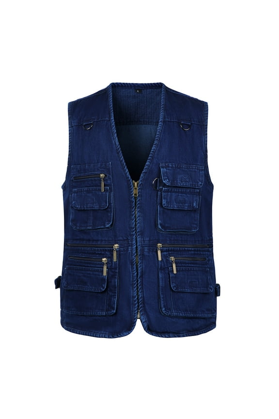 Sales Online Mens Fishing Vest Utility Workweight Safari Travel Hunting Waistcoat,Multi Pockets,Hiking Camping Photography