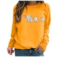 thumbnail image 1 of Honeeladyy Sales Online Womens Tops Cute elephant Printed Tshirts Long Sleeve Pullover Casual Crewneck Sweatshirt Loose Comfy Tops, 1 of 3