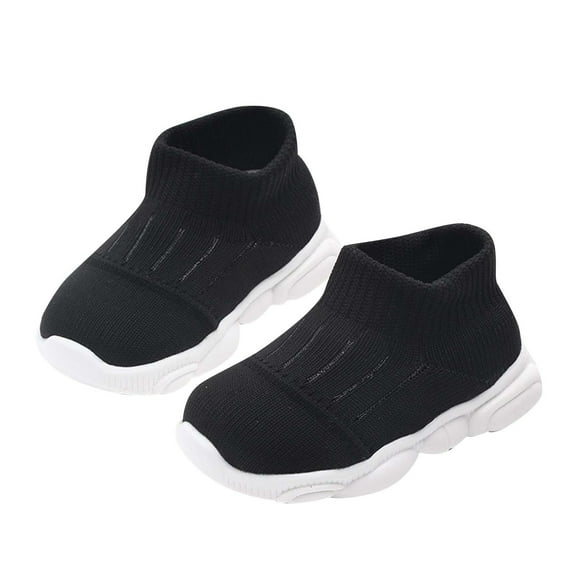 Honeeladyy Sales Toddler Infant Baby Girls Boys Casual Shoes Flying Woven Breathable Mesh Slip On Non-Slip Toddler Shoes First Walkers