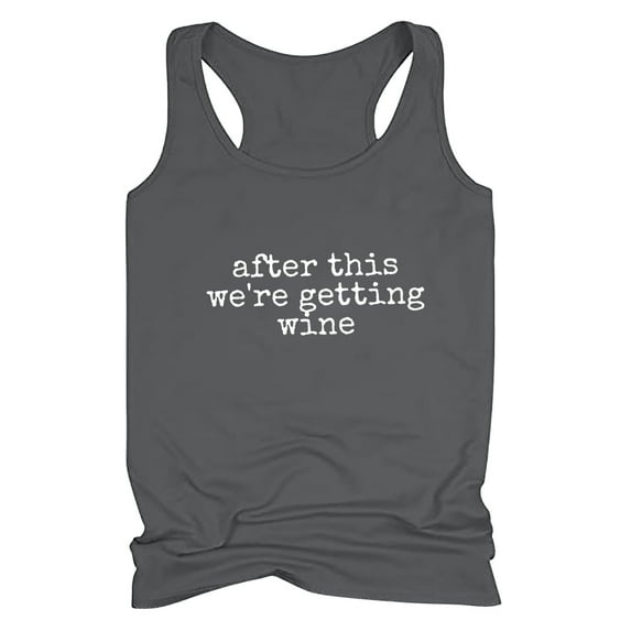 Honeeladyy Sales Women Racerback Tank Tops Vintage Letter Graphic Tee Workout Athletic Yoga Tops Relaxed Running Exercise Gym Shirts