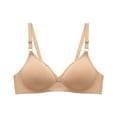 thumbnail image 1 of Honeeladyy Sales Women's Bra Soild Wire Free Underwear One-Piece Bra Everyday Small Cup Underwear, 1 of 9