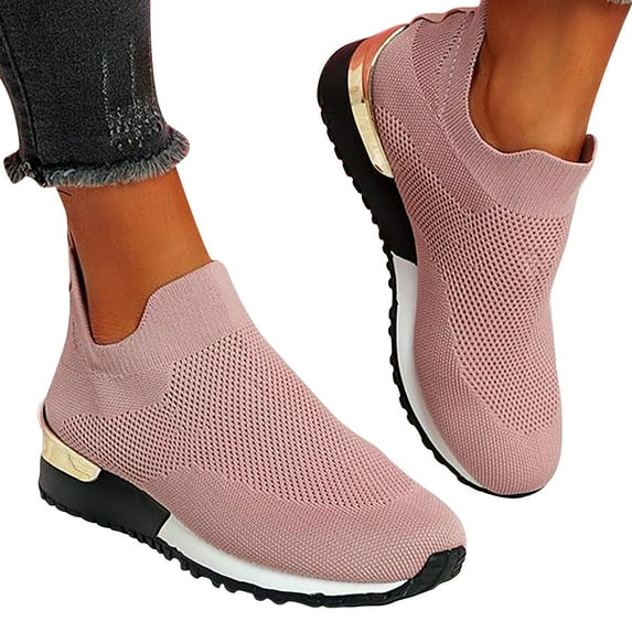 Honeeladyy Sandals Stretch Cloth Large Size Women's Summer Comfortable Casual Sports Shoes Pink Sales