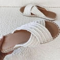 thumbnail image 1 of Honeeladyy Sandals with skirt Women Flats Shoes Denim Open Toe Slippers Breathable Comfortable Shoes Roman Sandals, 1 of 4